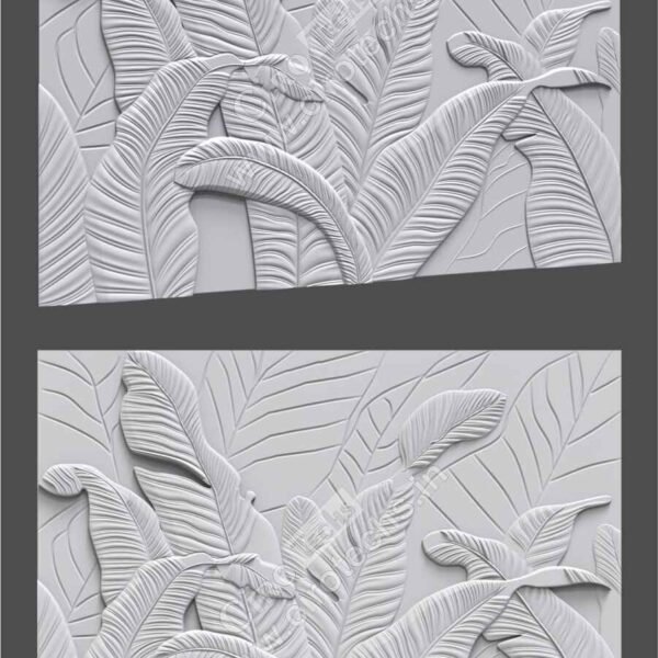 CT-WT-022 – Premium Banana Leaf 3D Wall Panel Design